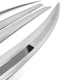 Дефлекторы Auto Clover C503 - хромированные 6 шт на Hyundai Santa Fe 3 (DM)